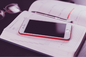 Phone and diary
